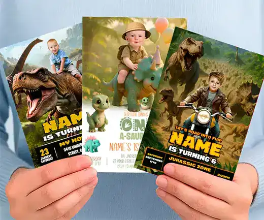 Custom Dinosaur Birthday Invitations & Party Decor