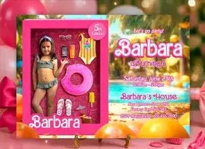 Doll Box Photo Invitations