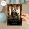Royal King Birthday Invitation | Custom Photo Prince Gold & Blue Invite 7 Custom Prince Party Invite with Personalized Royal Face