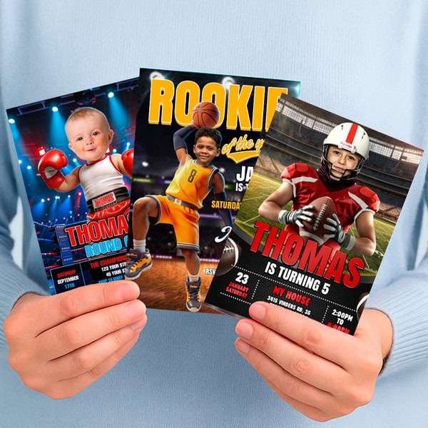 Sports Birthday Invitations and Party Décor