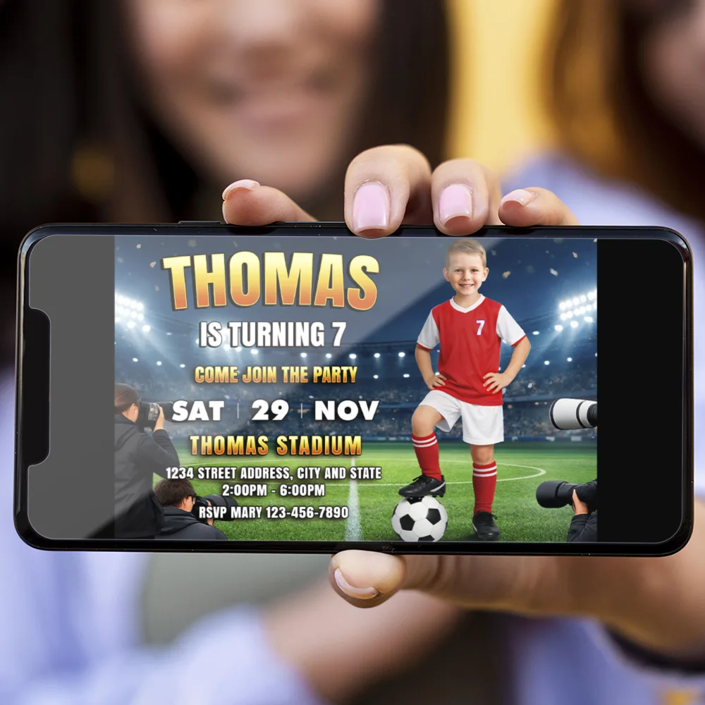 Soccer Party Invitation – Soccer Stars Birthday Photo Invite – Delivered in 24h – Digital File 4 Soccer Party Invitation – Soccer Stars Birthday Photo Invite – Delivered in 24h – Digital File