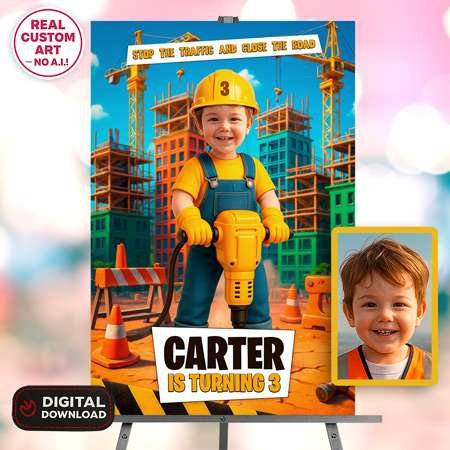 Personalized construction welcome sign