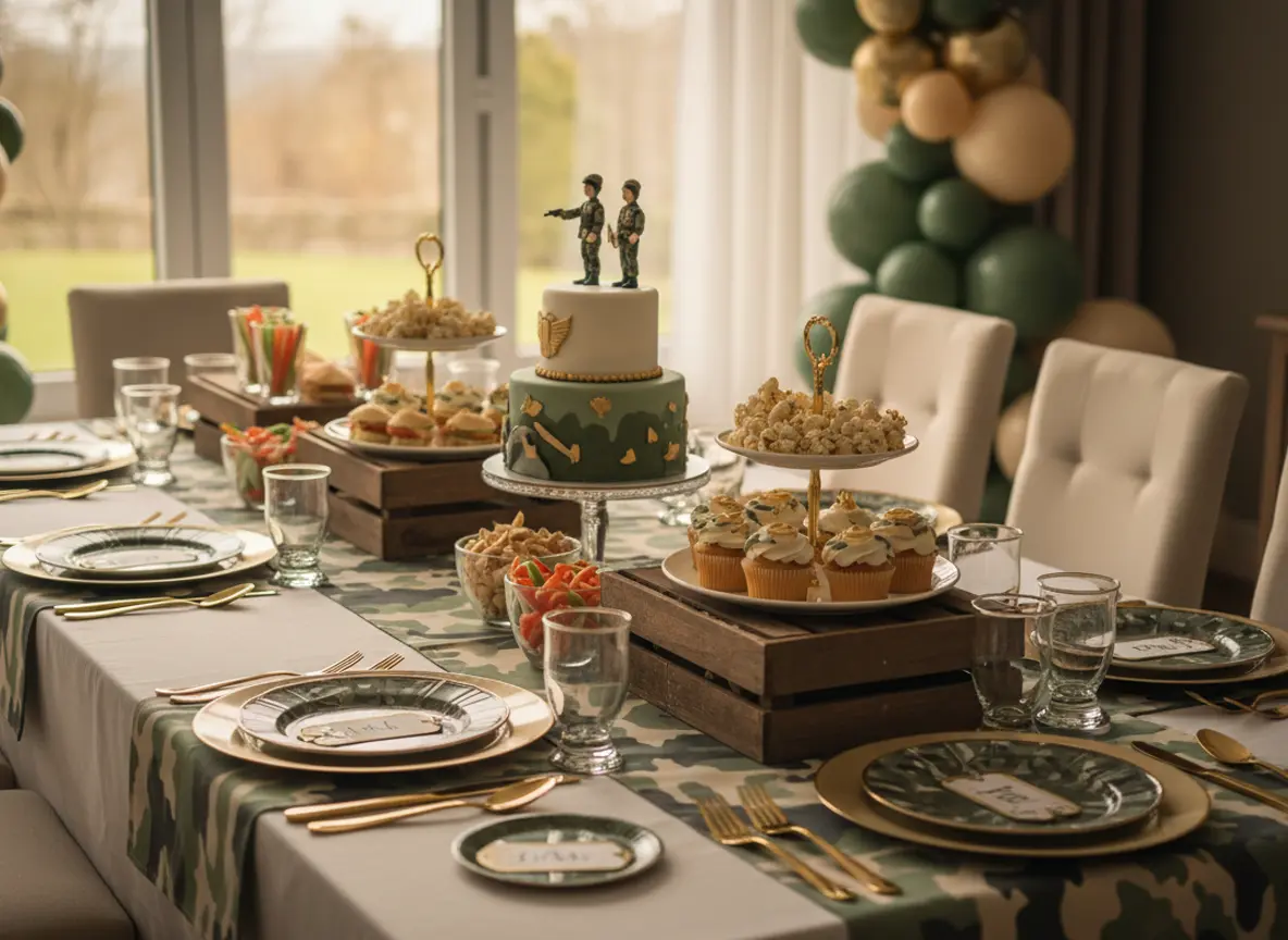 Personalized army birthday invitation with kid as a little soldier