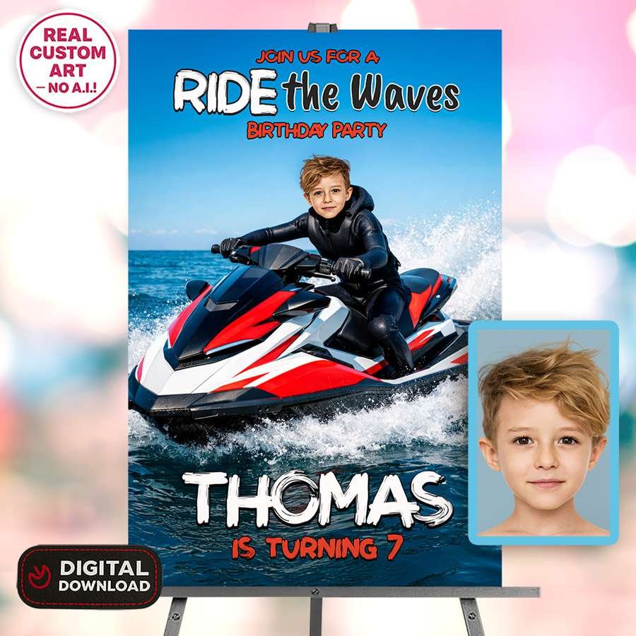 Jet Ski Photo Welcome Sign – Custom Jet Ski Theme Design – Delivered in 24h – Digital File 1 Jet Ski Photo Welcome Sign – Custom Jet Ski Theme Design – Delivered in 24h – Digital File