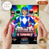 Personalized Power Rangers Birthday Invitation | Custom Power Rangers Photo Invite 4 Personalized Power Rangers Birthday Invitation | Custom Power Rangers Photo Invite