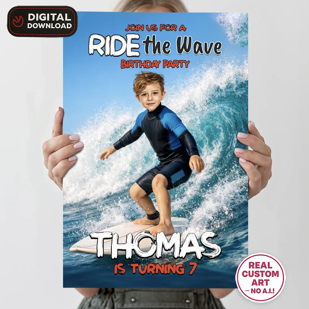 Surf Photo Welcome Sign – Custom Surf Party Decoration – Delivered in 24h – Digital File 2 Surf Photo Welcome Sign – Custom Surf Party Decoration – Delivered in 24h – Digital File - Image 2