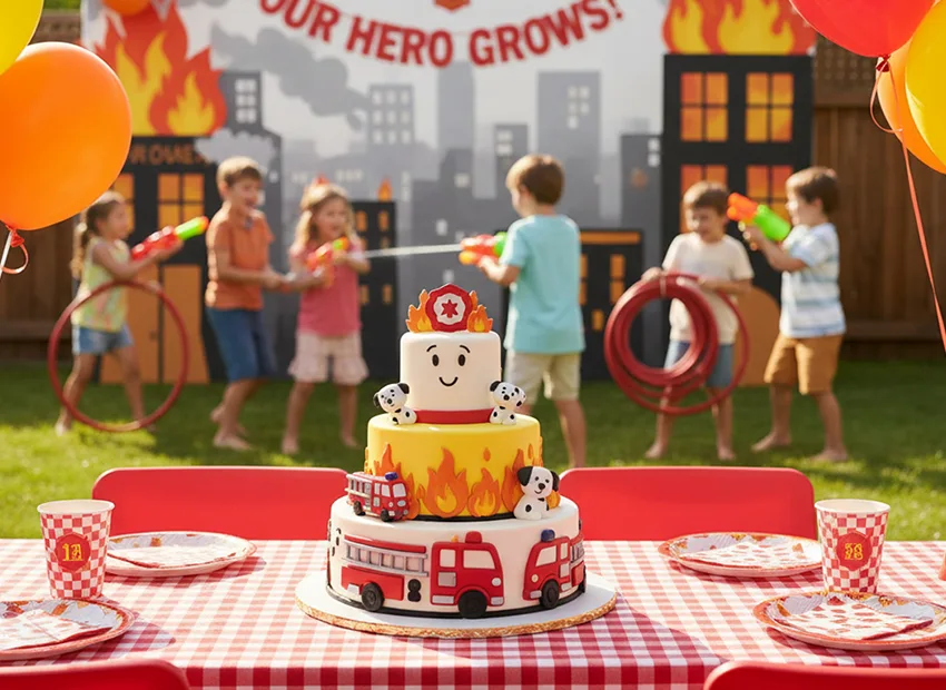 Firefighter birthday party theme suitable for toddlers and young kids