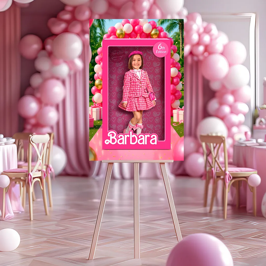 Doll Box Welcome Sign for Girls – Custom Party Photo Decoration – Delivered in 24h – Digital File 2 Doll Box Welcome Sign for Girls – Custom Party Photo Decoration – Delivered in 24h – Digital File