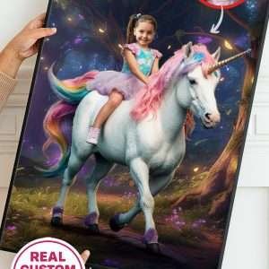 Personalized Unicorn Portrait for Kids – Custom Magical Fantasy Artwork – Delivered in 24h – Digital File