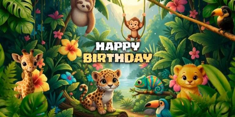 Free Jungle Birthday Banner