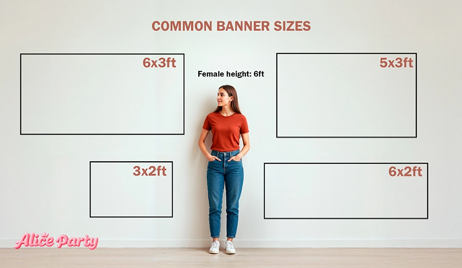 Custom printed birthday banners for party backdrops