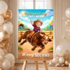 Second Rodeo Welcome Sign | Bucking Bull Cowboy Birthday 3 custom 2nd rodeo birthday welcome sign with photo baby cowboy birthday 6