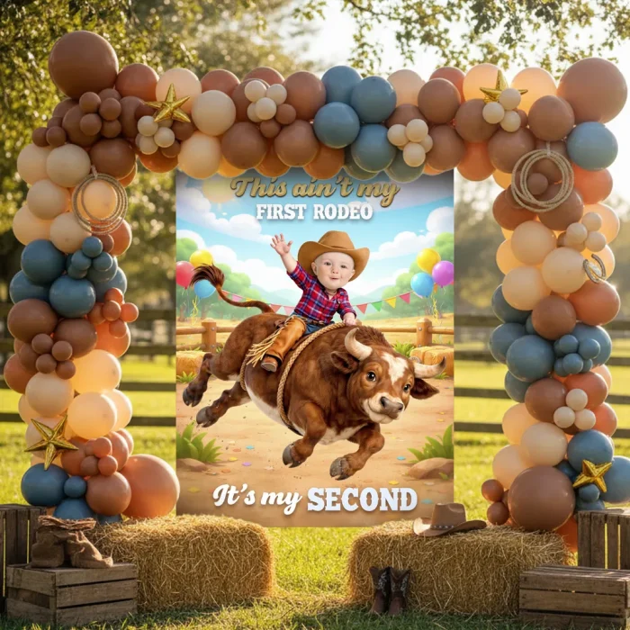 2nd Birthday Cowboy Welcome Sign – This Ain’t My First Rodeo Photo Welcome Sign – 2nd Birthday Rodeo Party Decoration – Delivered in 24h – Digital File