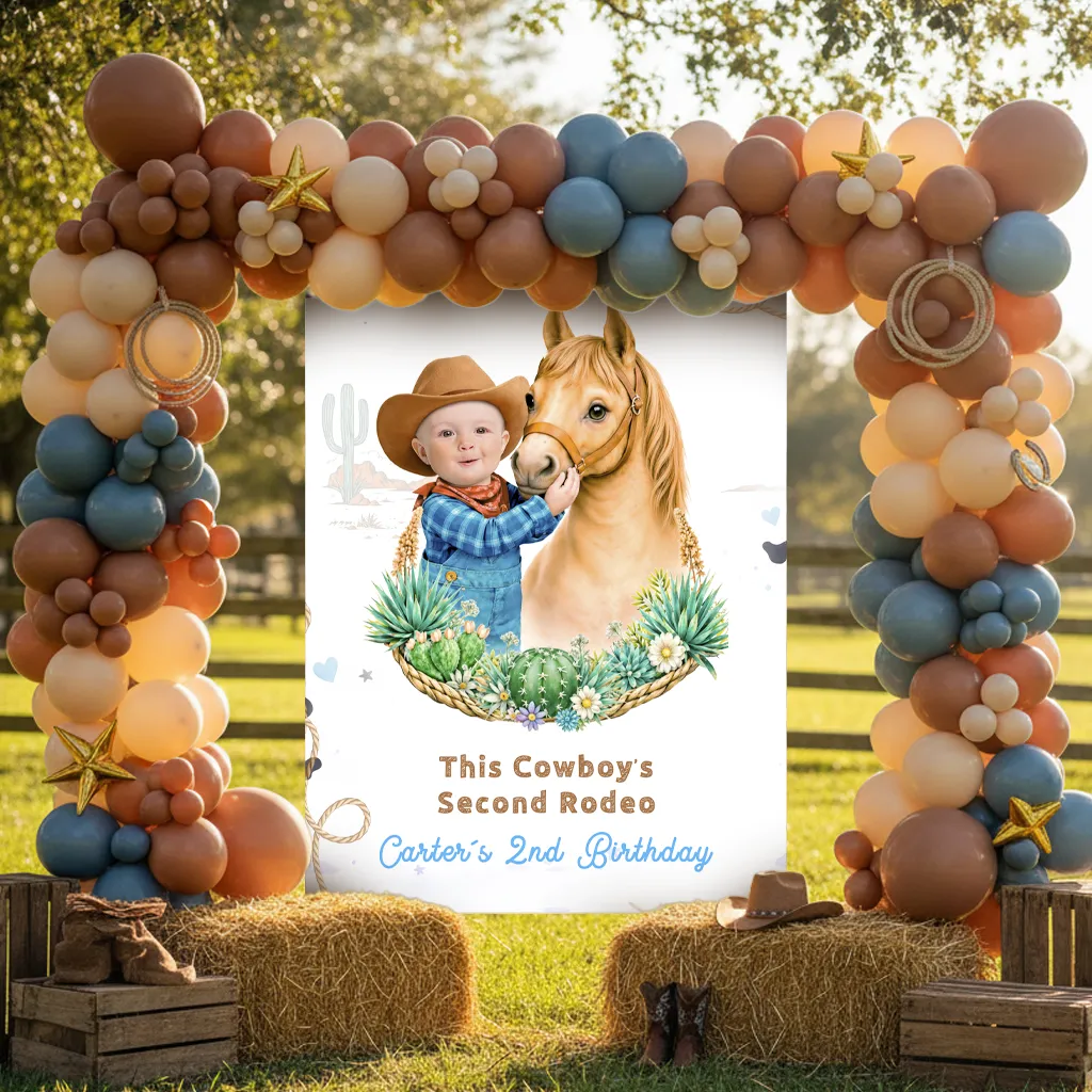 Cowboy Party Welcome Sign | Little Rider Rodeo Birthday Banner 3 Cowboy Party Welcome Sign | Custom Rodeo Birthday Banner