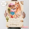 First Rodeo Welcome Sign for Girls | Pink Cowgirl & Horse 4 First Rodeo Pink Birthday Welcome Sign – Custom Cowgirl Party Decoration With Photo – Delivered in 24h – Digital File