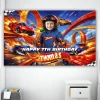 Hot Wheels Birthday Banner | Personalized Hot Wheels Backdrop 5 Racing Cars Birthday Banner – Custom High-Speed Party Decoration With Photo – Delivered in 24h – Digital File