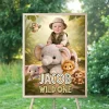 Cute Wild One Welcome Sign | Plush Elephant Safari 6 cute wild one birthday welcome sign safari baby birthday decor jungle 1st party kids