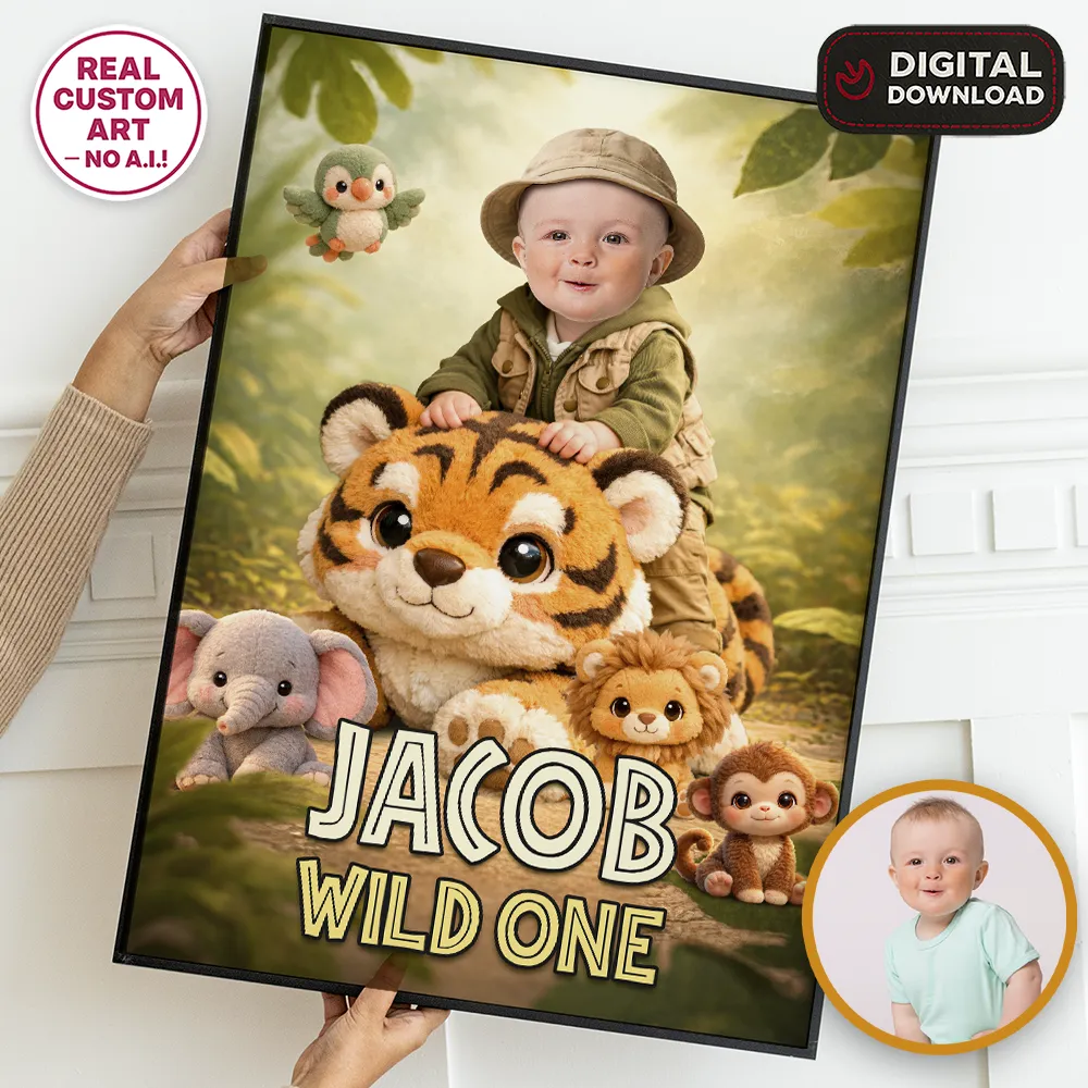 Baby Wild One Welcome Sign – Personalized Wild One Party Decor With Photo (24h Delivery) – Digital Download 1 Baby Wild One Welcome Sign – Personalized Wild One Party Decor With Photo (24h Delivery) – Digital Download