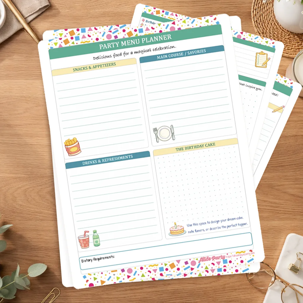 Birthday budget planner page preview