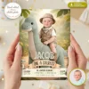 Baby Dinosaur Invitation – Custom 1st Birthday Photo Invitation – Delivered in 24h – Digital File 3 Baby Dinosaur Invitation – Custom 1st Birthday Photo Invitation – Delivered in 24h – Digital File