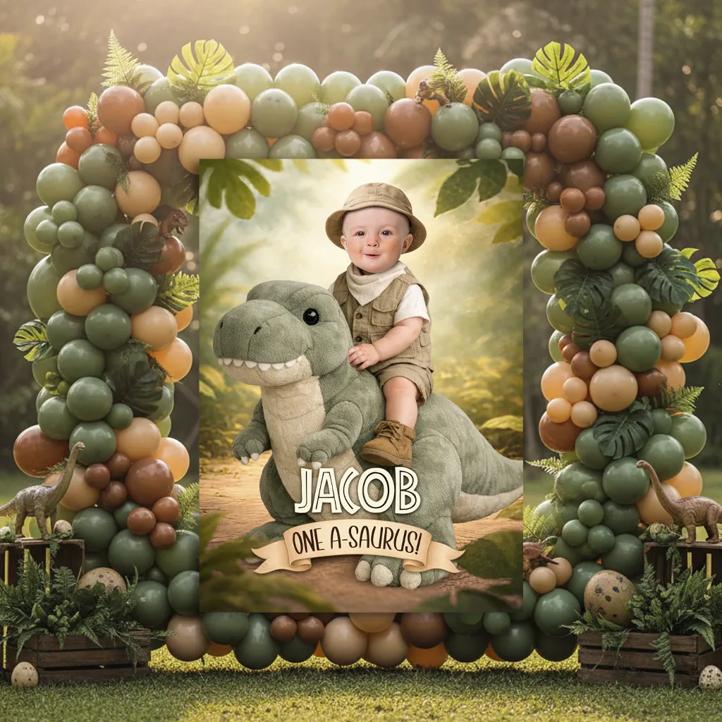Baby Dinosaur Welcome Sign – Custom Dino Birthday Photo Decoration – Delivered in 24h – Digital File 2 Baby Dinosaur Welcome Sign – Custom Dino Birthday Photo Decoration – Delivered in 24h – Digital File