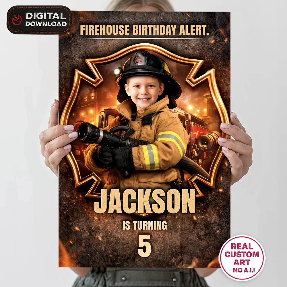 Custom Firefighter Welcome Sign – Personalized Firetruck Party Decoration – Delivered in 24h – Digital File 4 Custom Firefighter Welcome Sign – Personalized Firetruck Party Decoration – Delivered in 24h – Digital File