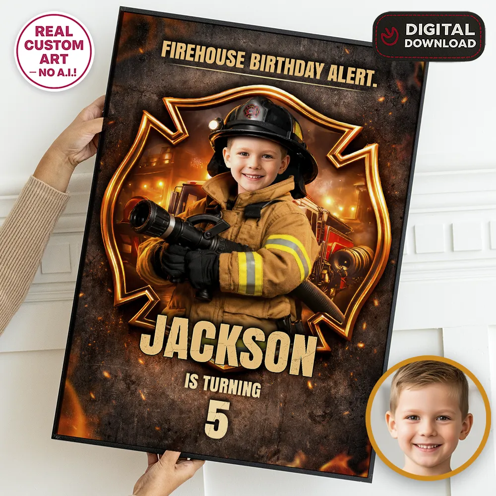 Custom Firefighter Welcome Sign – Personalized Firetruck Party Decoration – Delivered in 24h – Digital File 1 Custom Firefighter Welcome Sign – Personalized Firetruck Party Decoration – Delivered in 24h – Digital File