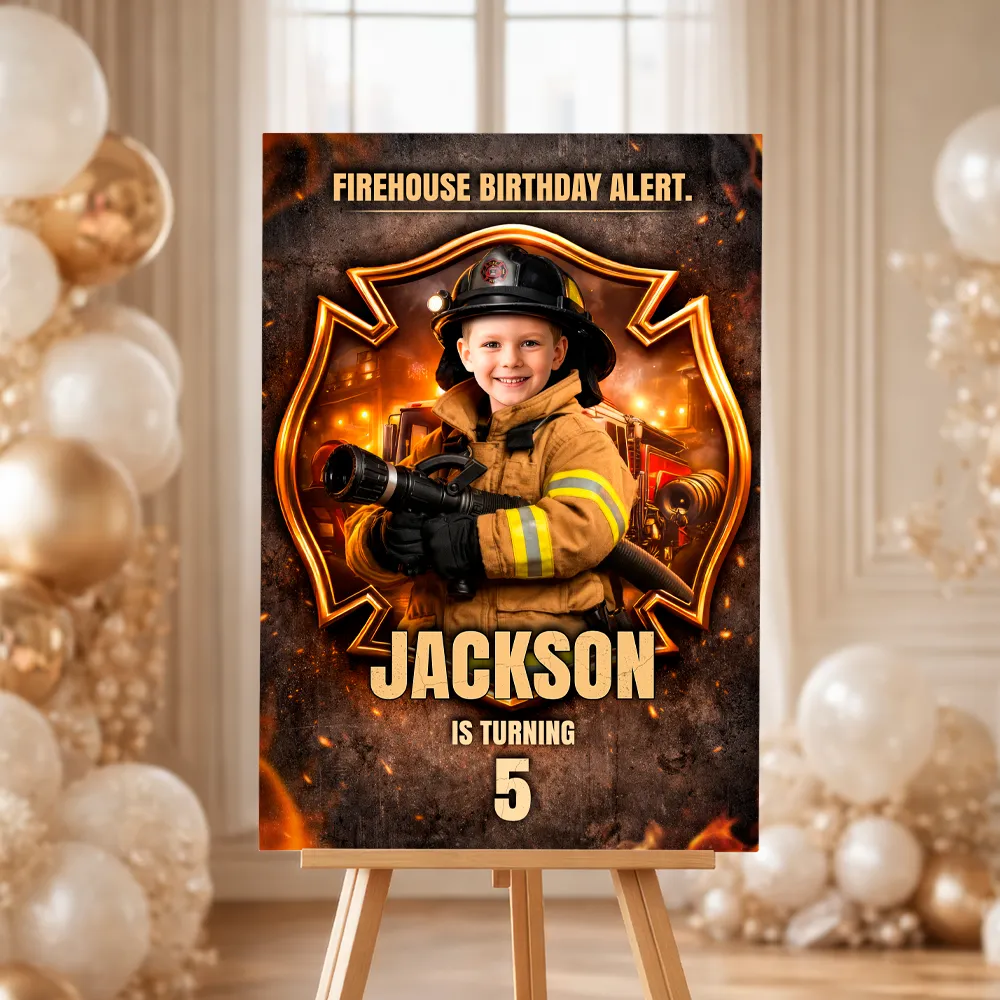 Custom Firefighter Welcome Sign – Personalized Firetruck Party Decoration – Delivered in 24h – Digital File 2 Custom Firefighter Welcome Sign – Personalized Firetruck Party Decoration – Delivered in 24h – Digital File
