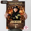 Personalized Firefighter Welcome Sign | Custom Hero Photo Party Poster 4 Personalized Firefighter Welcome Sign