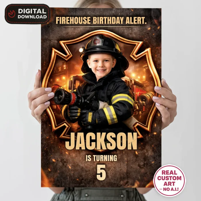 Personalized Firefighter Welcome Sign