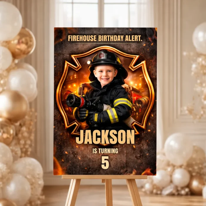 Personalized Firefighter Welcome Sign