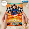 Hot Wheels Party Invitation | Hot Wheels Photo Invite 3 Race Car Birthday Invitation – Custom Wheel and Racing Photo Invitation – Delivered in 24h – Digital File