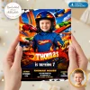 Car Race Birthday Invitation | Personalized Racing Car Photo Invite 3 Car Race Birthday Invitation – Custom Wheel and Racing Photo Invitation – Delivered in 24h – Digital File