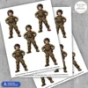 Army Soldier Cupcake Toppers | Custom Photo Cake Decor 4 Army Soldier Cupcake Toppers | Custom Photo Cake Decor
