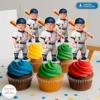 Baby Baseball Cupcake Toppers | Custom Photo Cake Decor 3 Baby Baseball Cupcake Toppers | Custom Photo Cake Decor