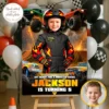 Black Monster Truck Welcome Sign | Custom Off-Road Racing Birthday Poster 5 custom black monster truck birthday welcome sign party