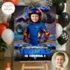 Monster Truck Welcome Sign Blue | Custom Off-Road Racing Birthday Poster 3 Custom Monster Truck Welcome Sign Blue | Custom Photo Poster