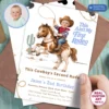 Baby Cowboy Birthday Invitation | Little Rider Birthday Party