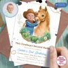 Cute Baby Cowboy Invitation | Little Rider Rodeo Party