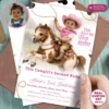 Cute Rodeo Invitation for Girls | Custom Pink Cowboy Birthday