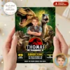 Dinosaur Explorer Birthday Invitation | T-Rex & Raptor Photo Invite 3 Epic Jurassic Kids Invitation | Custom Dinosaur Photo Explorer Invite