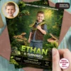 Reptile Birthday Invitation | Custom Photo Reptile Party 2 Custom reptile birthday invitation with child photo, Leapin’ Lizards reptile party theme