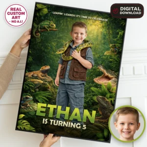 Custom Reptile Welcome Sign | Personalized Reptile Party Poster