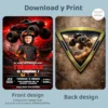 Midnight Rally Monster Truck Invitation | Red & Black Big Wheels Party Invite 5 Midnight Rally Monster Truck Invitation | Red & Black Big Wheels Party Invite