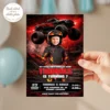 Midnight Rally Monster Truck Invitation | Red & Black Big Wheels Party Invite 4 Midnight Rally Monster Truck Invitation | Red & Black Big Wheels Party Invite