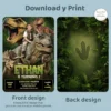Tyrannosaurus Birthday Invitation | Epic Custom T-Rex Photo Invite 5 personalized dinosaur birthday photo invitations jurassic party decoration dinosaur kids birthday t rex invite party epic 1