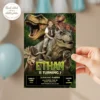 Tyrannosaurus Birthday Invitation | Epic Custom T-Rex Photo Invite 4 Tyrannosaurus Birthday Invitation | Custom T-Rex Photo