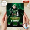 Doctor Doom Birthday Invitation | Personalized Doctor Doom Photo Invite 3 Villain Birthday Party Invitation | Personalized Superhero Photo Invite