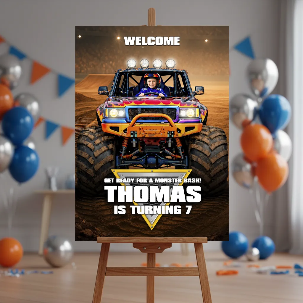 Official Driver Welcome Poster Event Style Edition personalized birthday sign
