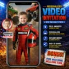 Monster Truck Video Invitation with Photo | Fire & Big Wheels Birthday Invite 2 Monster Truck Video Invitation | Fire Big Wheels Photo Party Video Invite